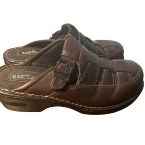 Eastland Women's Size‎ 8M Strappy Slip on Brown Leather Clogs